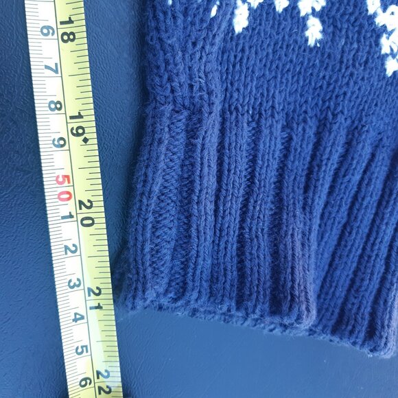 Chaps Ralph Lauren SZ M Vintage 1990s Navy Crewneck Southwestern Knit Sweater - Picture 12 of 14